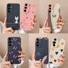Чехол для телефона Samsung S24 Plus Ultra Стильный Мягкий Жидкий Силикон Защита Камеры Чехол Для Galaxy S 24 S24+ S24Ultra Funda