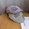 Retro Patchwork Baseball Cap With Sunshade For Casual Outdoor Activities