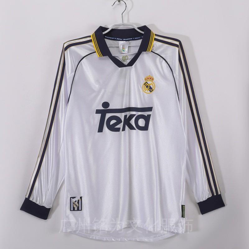 Mens Long Sleeve Retro Football Jersey Vintage Team Sportswear Soccer Fans