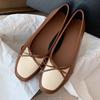 Модные ретро туфли-лодочки с квадратным носком и бантом, брендовые, на низком каблуке, женские, модные, разноцветные балетки, удобные, неглубокие мокасины, лоферы, zapatos de mujer