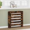 Smoked Oak Radiator Cover 78x20x82 Cm Engineered Wood