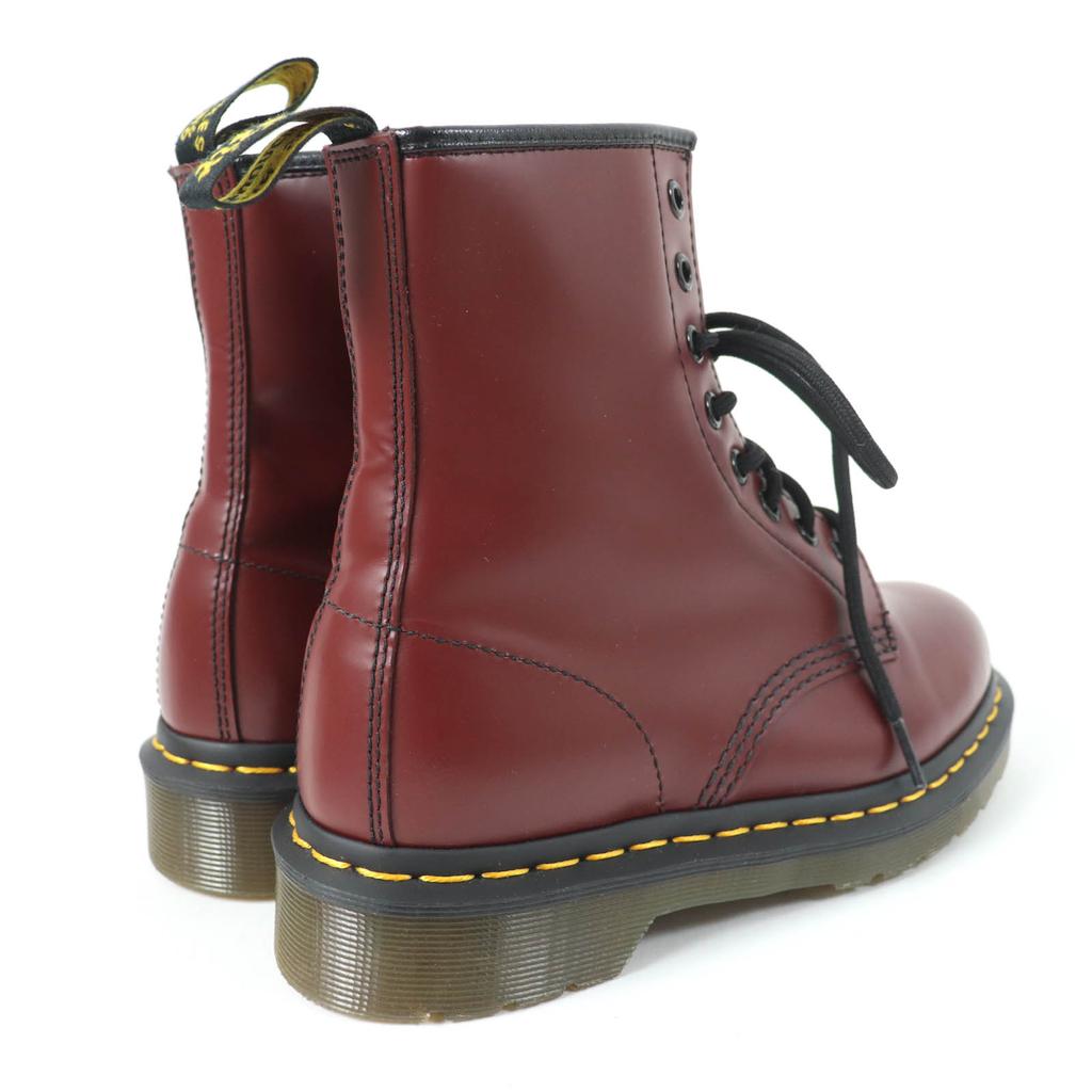 Отличные ботинки Dr.Martens SMOOTH 1460 8 люверсов Вишнево-красная кожа Женские Б/У