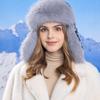 Ретро Леопардовый Принт Шапка Лей Фэна Утепленная Плюшевая Шапка-Ушанка Модная Холодная Северо-Восточная Шапка Зима