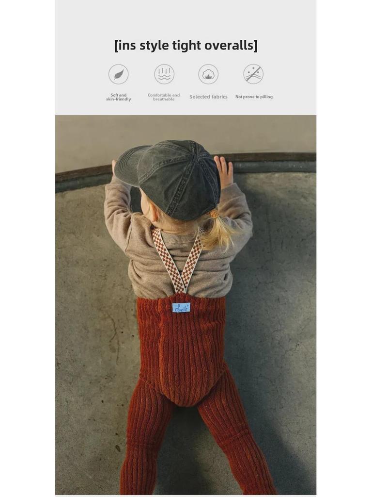 2025 Children's Warm Weightlifting Overalls: Stylish Autumn/Winter Pants for Boys and Girls