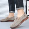 Парусиновые туфли мужские весна-лето новые туфли для людей среднего и пожилого возраста с одной педалью мужские дышащие и легкие ленивые туфли для пап