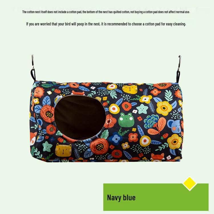 Уютное осенне-зимнее гнездо для попугая: Утолщенный цилиндрический домик-гнездовье для корелл и пионовых птиц