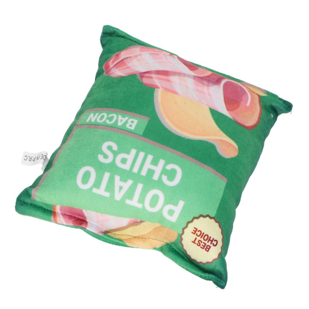 Плюшевая игрушка для собаки в виде картофельных чипсов со встроенной шуршащей бумагой, устойчивая к укусам, пищащая игрушка для собаки в виде пакета со снеками для