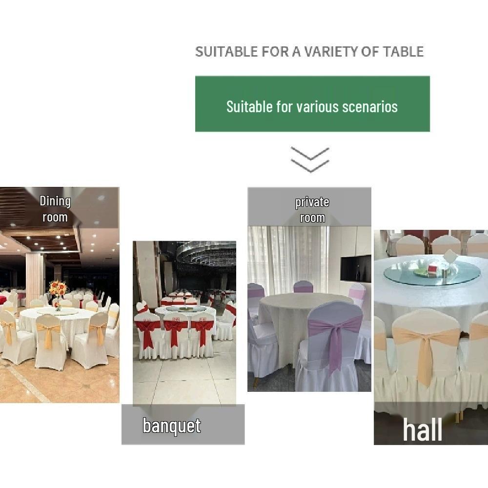 Эластичный чехол на спинку стула с декоративной цветочной завязкой для банкетов