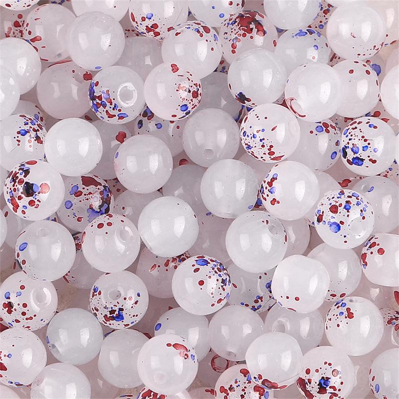 Браслет из стеклянных бусин «половина сахара» с пузырьками желе 8-10 мм - круглые свободные бусины для аксессуаров ручной работы