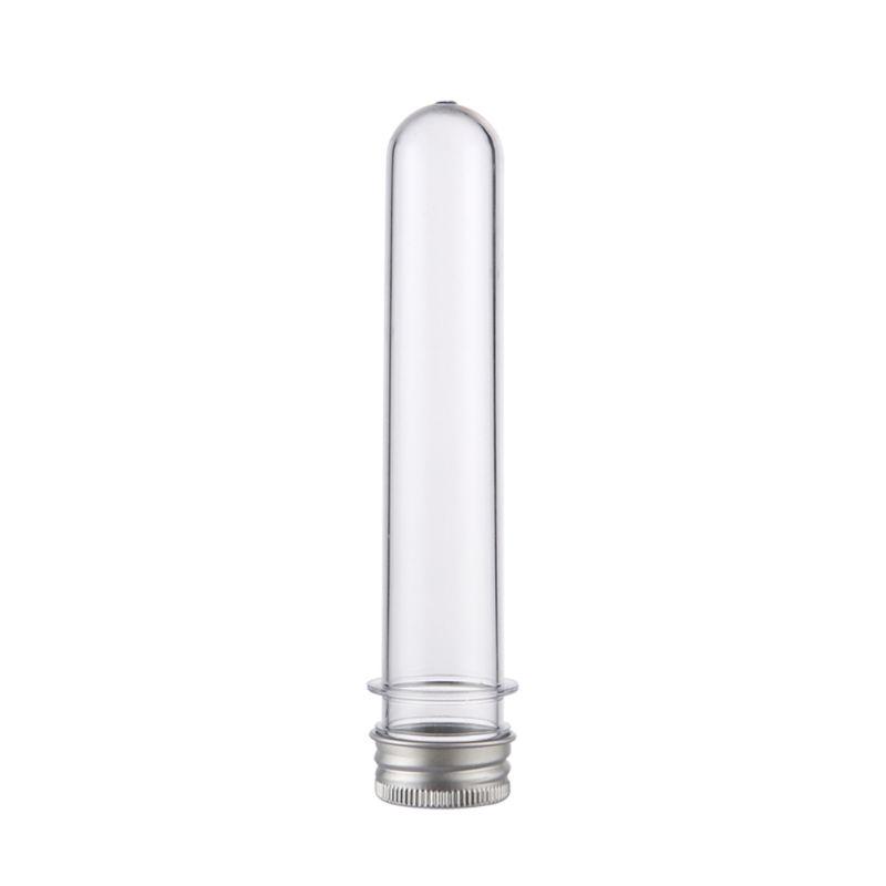 Plastic Test Tubes Clear and Transparent Candy Storage Containers with Screw Caps 40ml 10PCS