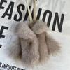 Clothing-Shaped Faux Rabbit Fur Keychain Soft Plush Bag Charm Kawaii Fluffy Pendant Key Ring  Gift