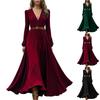 Womens Loose Fit Square Neck Long Sleeve Velvet Babydoll Dresses Dress