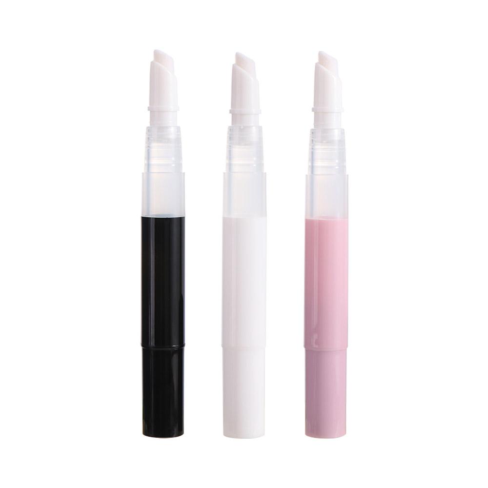 Transparent Nail Oil Pen With Brush 3ML Lip Gloss Tube Cream Cosmetic Container Pen  Outdoor