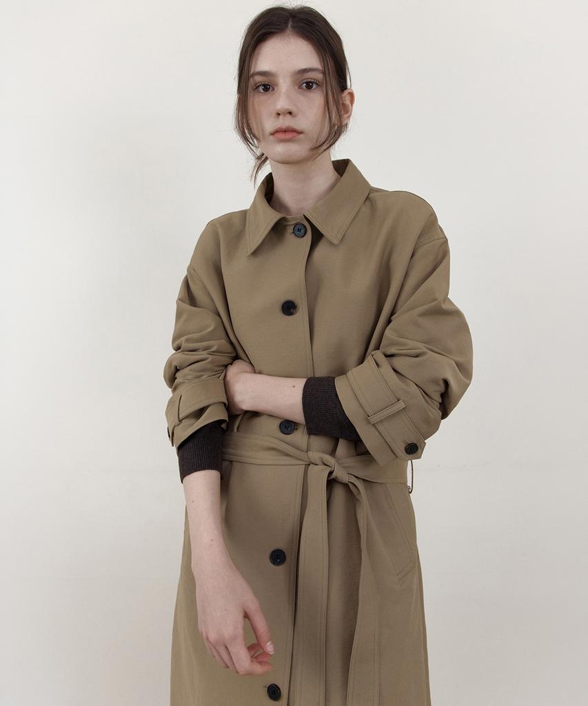 WEDNESDAYOASISFORWOMEN [Atelier Edition] Muse Long Trench Coat_Deep Beige(Wb6Ot13)