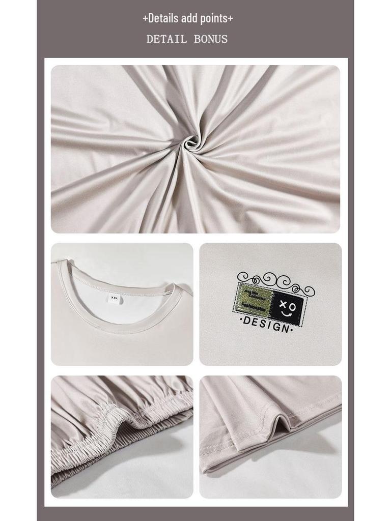 High-Quality Men's Korean-Style Loose Long-Sleeve Pajamas for Spring/Autumn – Casual, Versatile Homewear Set