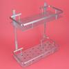 Rust-Proof Shower Rack Space Aluminum Storage Basket  Bathroom Kitchen Bedroom Shower