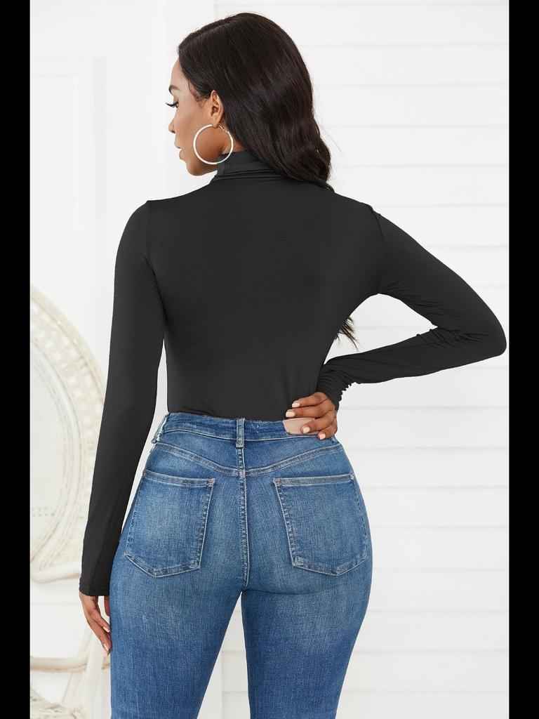 Women's Sexy Long Sleeve Turtleneck Slim Fit Jumpsuit - 12 Colors Winterwear