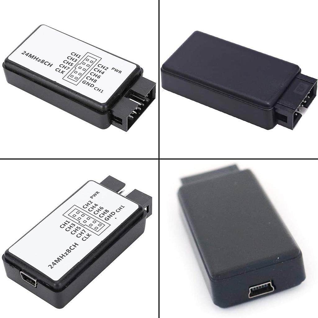 Youmile USB Логический анализатор 24 МГц 8 каналов UART IIC SPI Отладка Мини USB кабель Кабель Dupont 6 цветов Набор зажимов-крючков для тестирования для Arduino FPGA M100 SCM