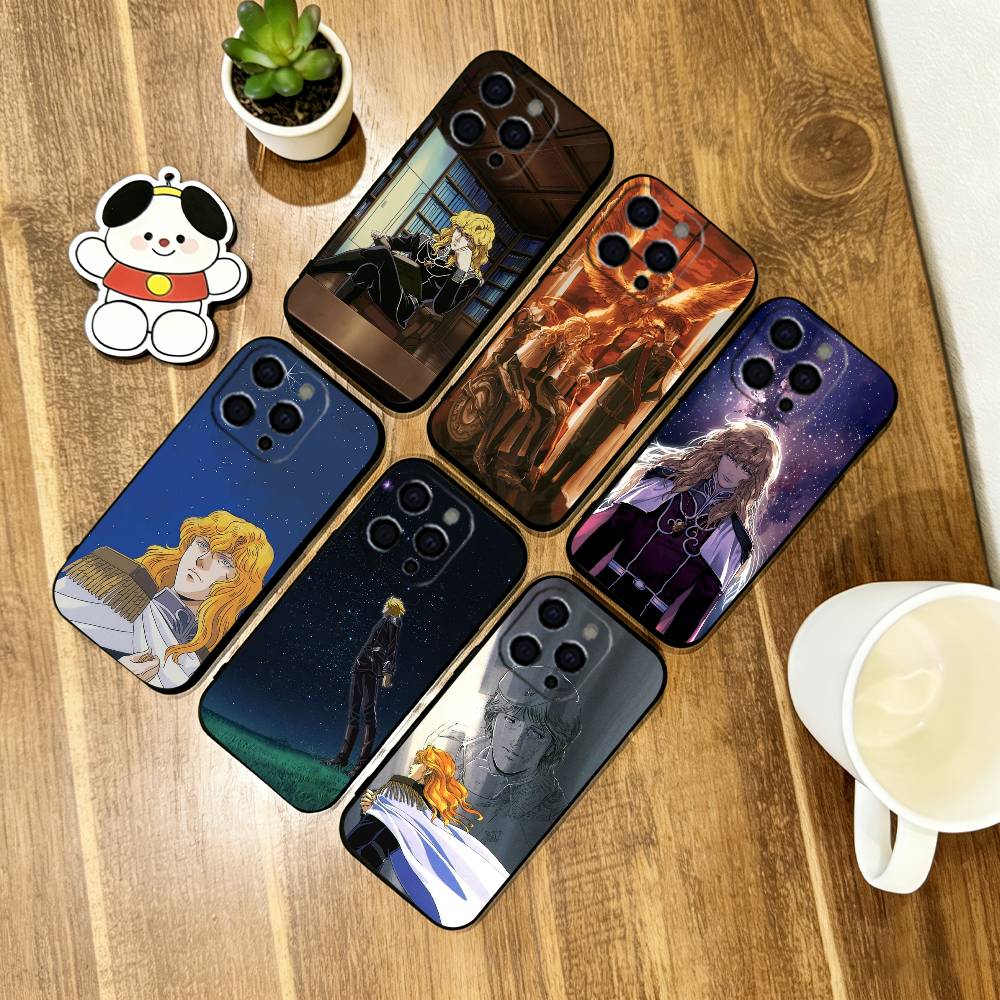 LoGH Phone Case Soft Silicone black For IPhone 17 16 15 14 13 12 11 X XR Plus Pro Max Plus