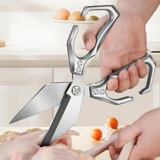 Кухонные ножницы Лезвия из нержавеющей стали Многофункциональные ножницы Сверхпрочные Кулинарные ножницы с эргономичной рукояткой