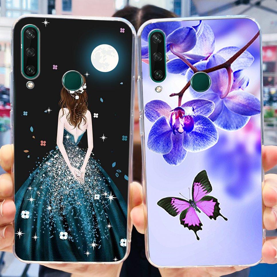 New Case For Huawei Y6p MED-LX9 Luxury Flower Love TPU Soft Silicone Back Cover For Huawei Y6p Y6P 2020 Bumper Phone Case Funda