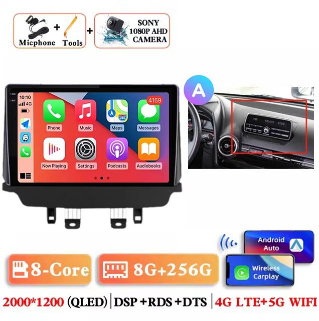 Android 14 Carplay Автомагнитола для Mazda CX-3 CX3 Mazda 2 DK 2014 - 2017 2018 2019 2020 2021 Мультимедийный проигрыватель Стерео 4G DSP