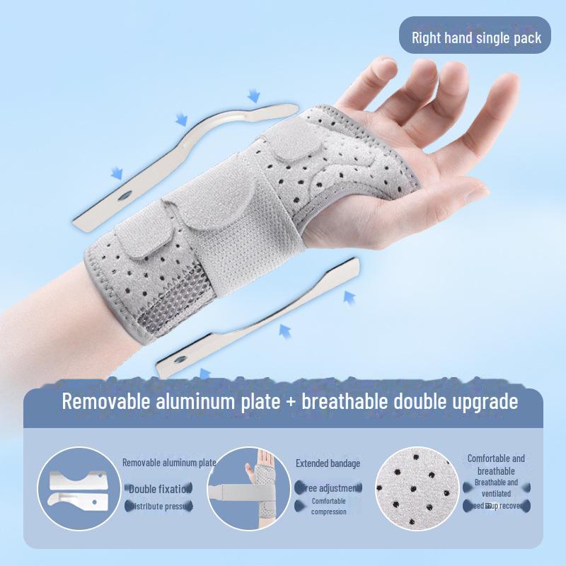 Dual Aluminum Plate Wrist Brace and Support Strap