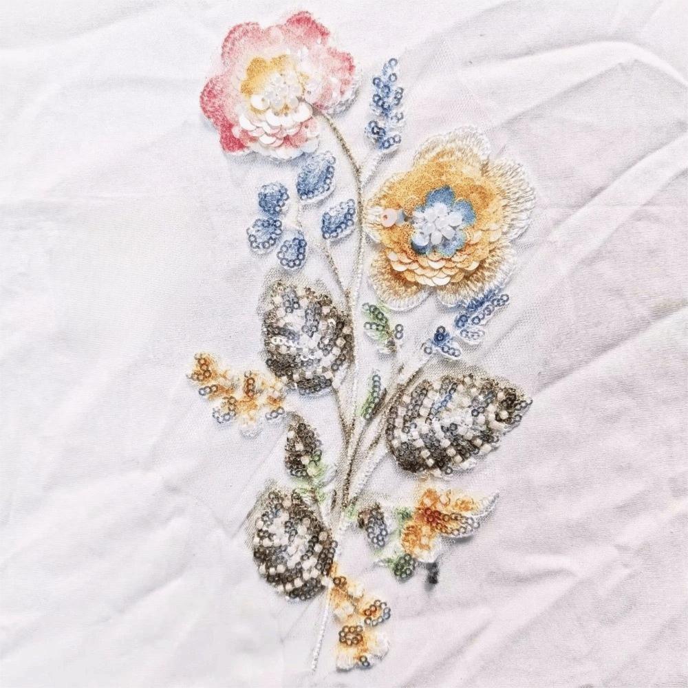 Sew on Embroidery Lace Parches Large Flower Flower Appliques  Wedding Dresses