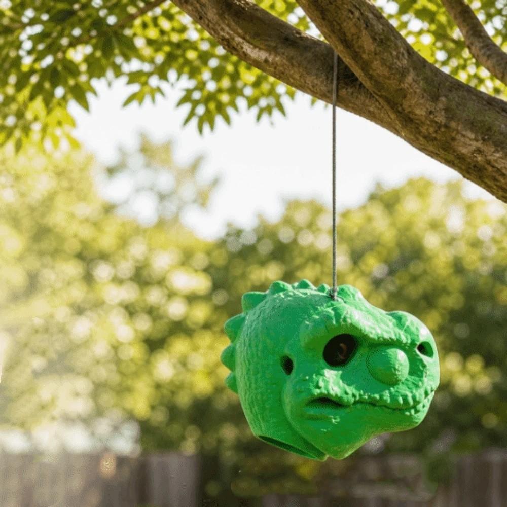 Large Capacity T-Rex Head Squirrel Feeder 3D Printed Squirrel Feeder Ornament Home
