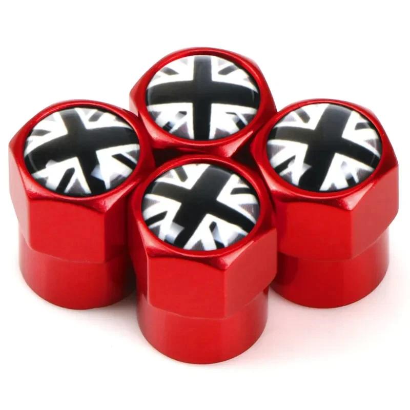4Pcs UK Flag Car Wheel Tire Stem Air Valve Caps Covers For MINI COOPER S JCW F55 F56 R55 R56 R60 F60 Exterior Auto Accessories q6