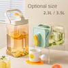3.5L Cold Water Kettle With Faucet In Fridge Cold Bubble Bottle Kettle Fruit Tea Bucket Large Capacity Beverage Bucket