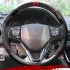 Для Honda Fit City Jazz HRV HR-V 2016 Vezel 2015-2017 Ручная прошивка Углеродное волокно Кожа Чехол на руль автомобиля