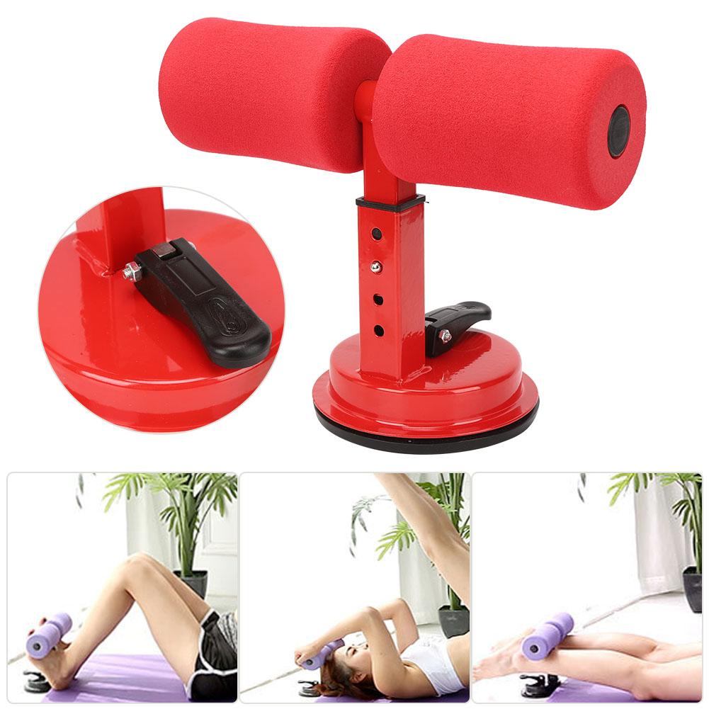 Crunches Assistant Sit Up Aid Waist Fat Reduction Household Abdominal Fitness Equipment(Red )