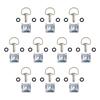 MOTO4U Motorcycle Racing Fasteners Quick Release D-Ring 1/4 Turn Fairing Fasteners 17mm 10pcs Brushed Silver