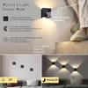 Motion Sensor Usb Rechargeable Led Wall Lamp Indoor For Bedrooms Dimmable Wireless Light Up-Down Living Luxury Sconce Room Metal