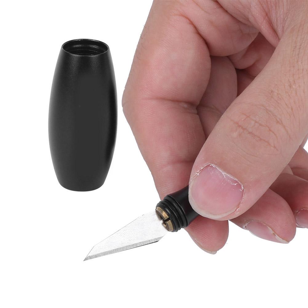 Мини Портативный Карманный Нож из Алюминиевого Сплава Инструмент для Резки Бумаги Форма для Боулинга Черный