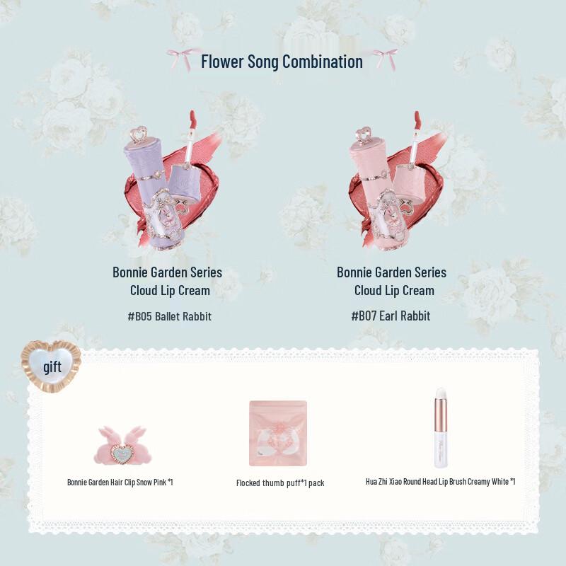 Flower Knows Набор-дуэт кремовых помад для губ Bonnie Garden Cloud