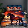 Комплект пододеяльника Seaside Horse с 3D-печатью Элегантный Мягкий Удобный Роскошный Постельный Комплект Тема Дикой Природы Комплект Пододеяльника Наволочки