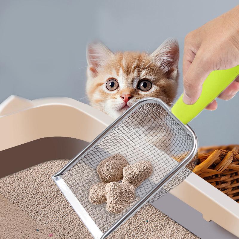 Инструменты для чистки домашних животных Лопата из нержавеющей стали для фекалий Сетка для кошачьего туалета Лопата для рептилий Лопата для ящериц Сетка для фекалий Ложка