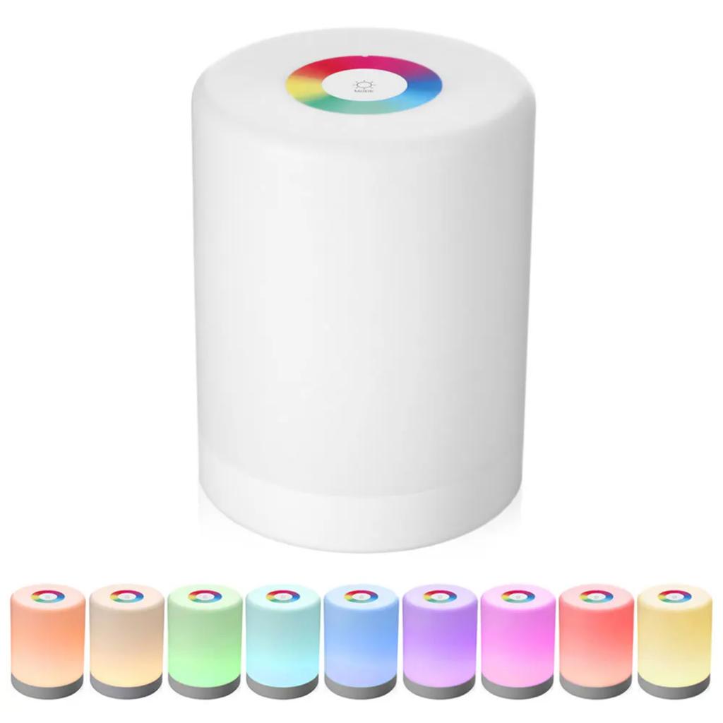 Новая идеальная перезаряжаемая светодиодная настольная лампа RGB с регулируемой яркостью; Идеальный подарок для детей - ночник с управлением через USB - украшение на прикроватной тумбочке