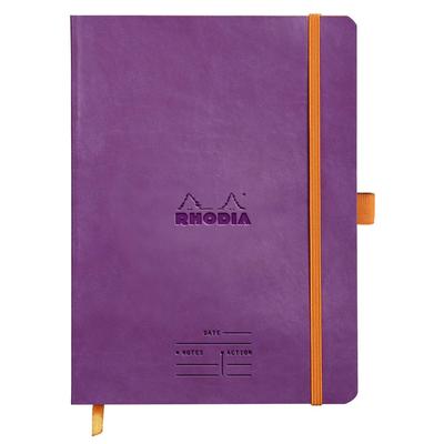 Rhodia Rhodiarama Встреча с искусственной кожей PEFC CF117790 Блокнот, A5, обложка итальянского производства, сертифицированный, Фиолетовый,