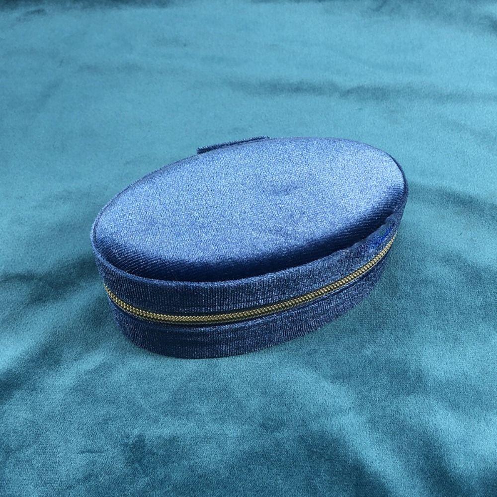 Oval Shape Oval Velvet Jewelry Box Portable Ring Earring Necklace Box Gift for Women