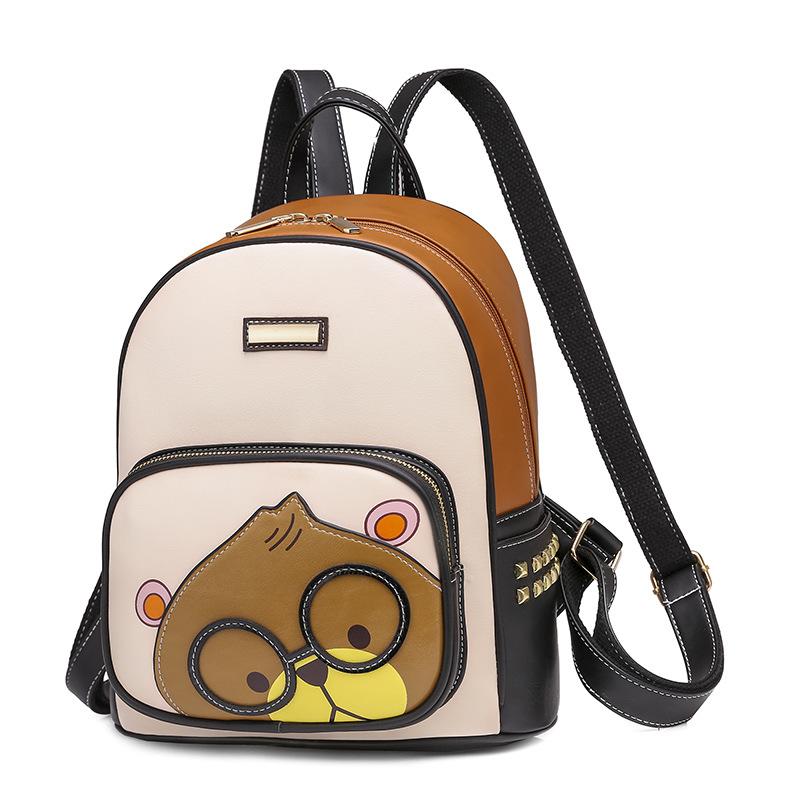 Школьная сумка с рисунком кавайного медведя, женская мода, повседневные рюкзаки с принтом, женские дорожные рюкзаки