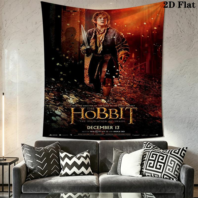Hobbit Journey Tapestry Fashion Print Wallmounted Background Wall Hanging Cloth Homestay Soft Decoration Tapestry Background Cloth