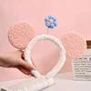 Плюшевая повязка на голову Stella Lou Rabbit Ears - милый цветочный аксессуар для волос в стиле Микки Мауса для женщин