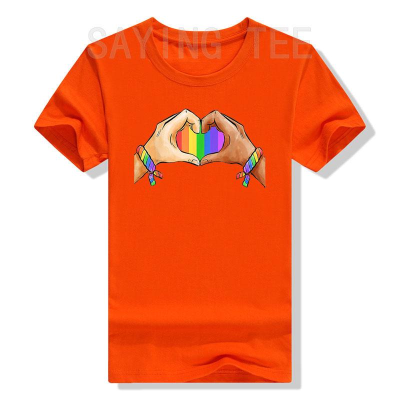Gay Pride Clothing LGBT Rainbow Flag Heart Unity TShirt Love Unit Graphic Saying Tee Tops Lgbtq Aesthetic Clothes HuUnisex Rights