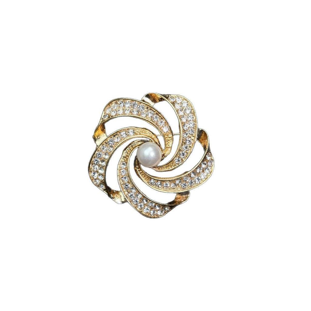 Luxury Korean Sparkling Diamond Brooch Corsage – Simple, Fashionable Jewelry Pin