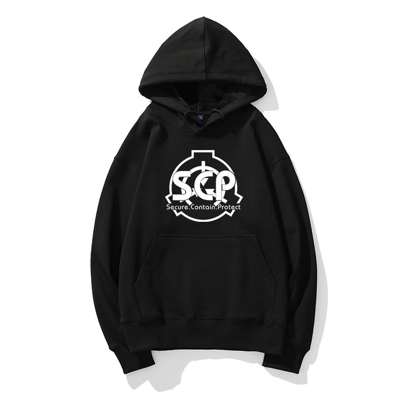 SCP аниме однотонная толстовка модная толстовка с длинными рукавами Высококачественная модная унисекс и женская толстовка повседневный пуловер с капюшоном y2K