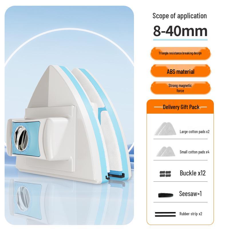 New Double-Sided Magnetic Window Cleaner - Thickened, Multi-Functional Glass Cleaning Tool for High-Rise Homes