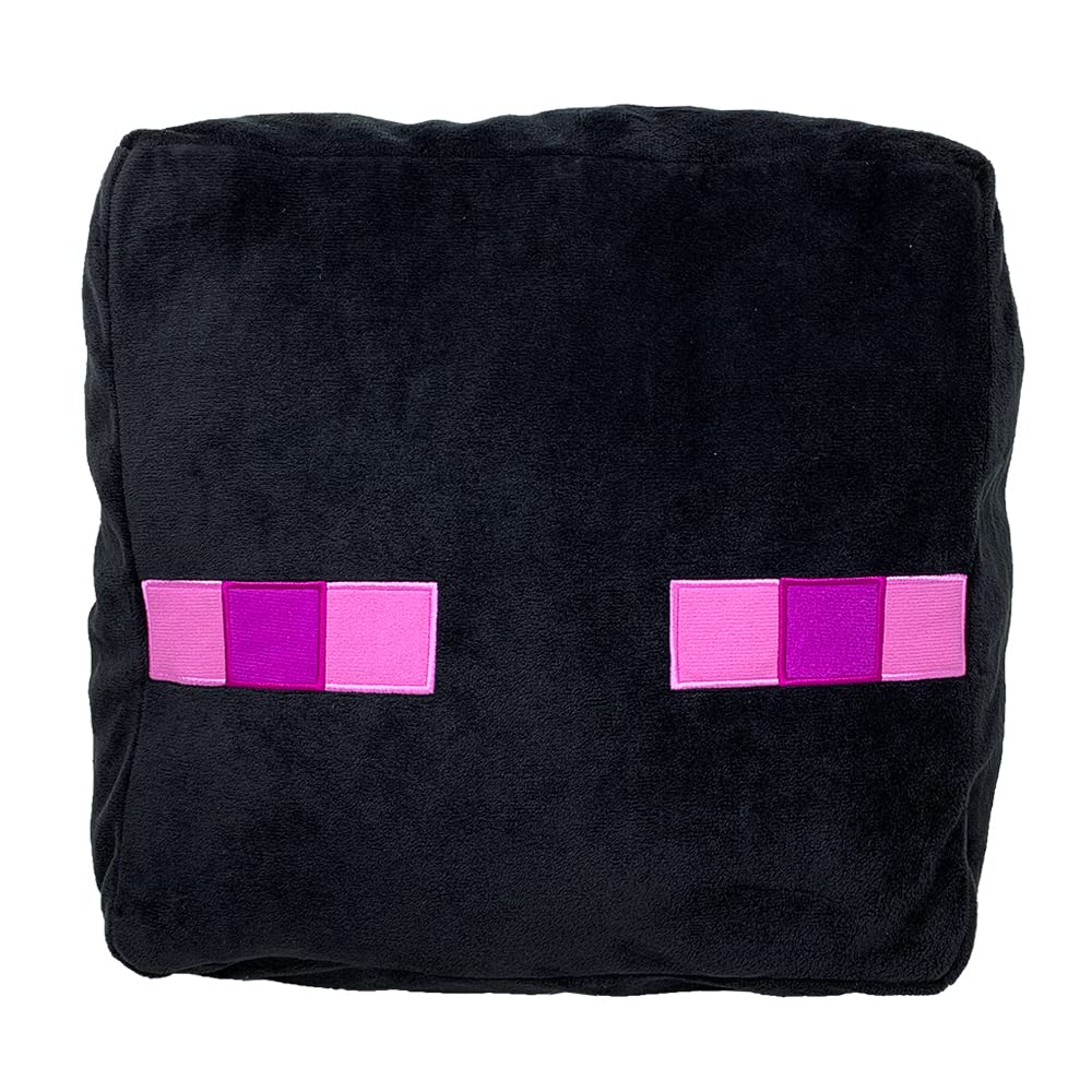 MINECRAFT Creeper Enderman Thick Cut Face Cushion Plush Toy Extra Large Big Size 35 x 35 x 10cm Official Goods Approx. (Enderman)
